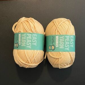 NWT WOOBLES EASY PEASY YARN KNIT CROCHET THIS SAND IS OUR SAND LOT OF 2